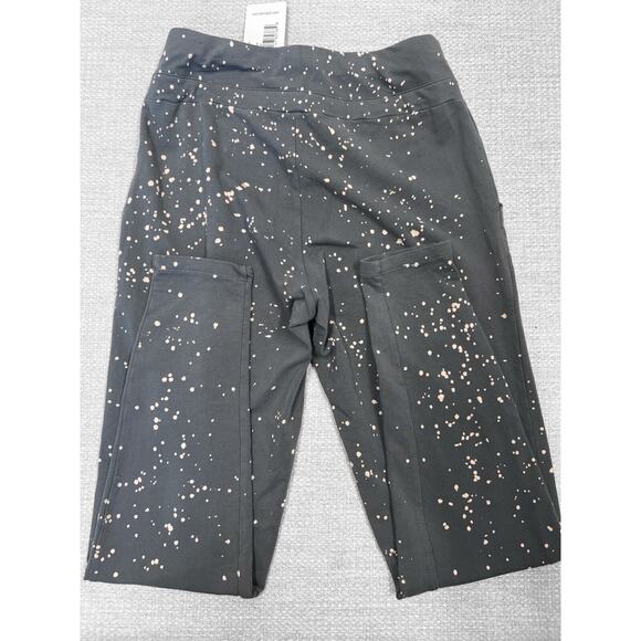 Bobi LA Legging Pant Drawstring Pull On Gray w/ Pinkish Paint Splatter Detail XS - Picture 4 of 13